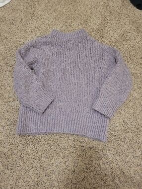 Zara Knit Collection Kids Purple Chunky Knit Sweater Size 6-7 Years